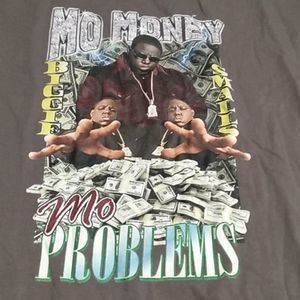 Biggie Smalls Mo Money Mo Problems Men's L/XL T-Shirt. EUC